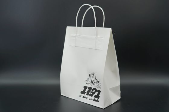 Wholesale Catering Milk Tea Cake Packaging Kraft Paper Portable Takeaway Bag Lunch Bag