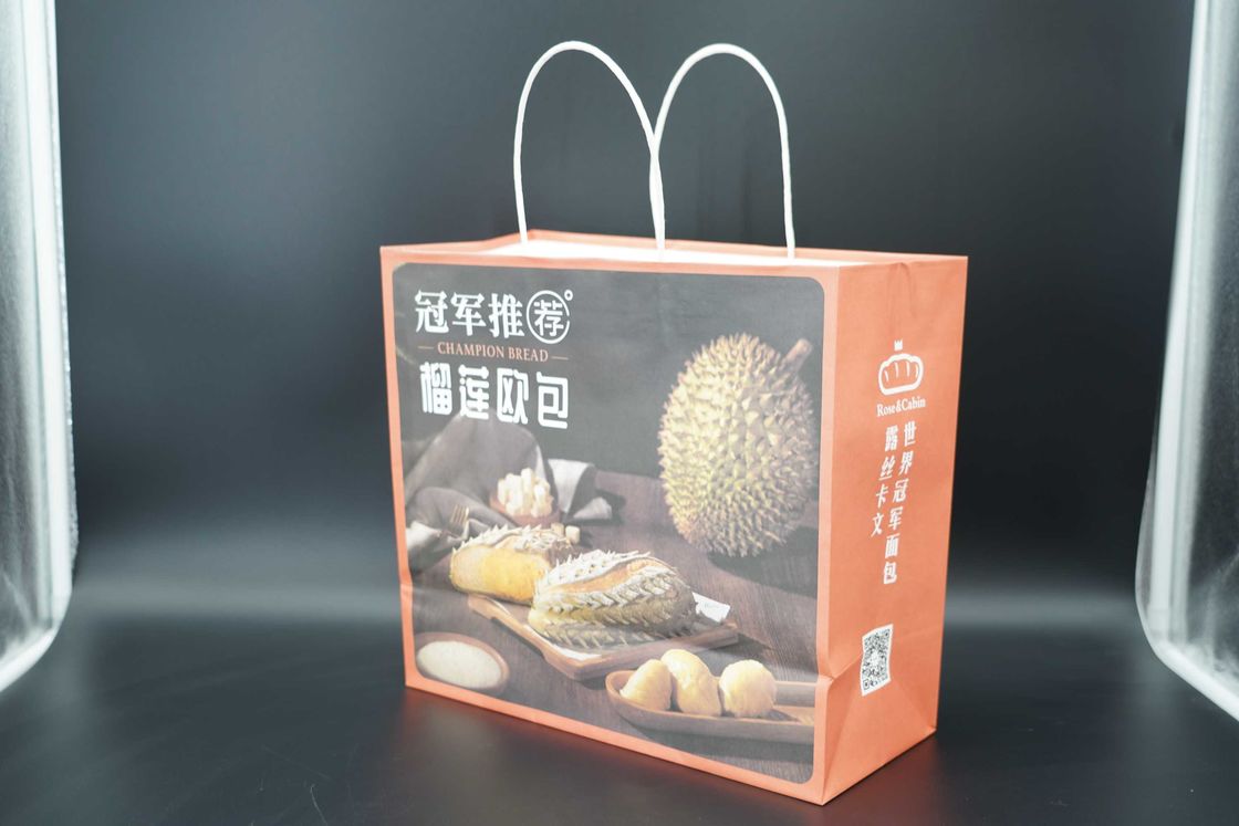 Printing Small Bulk Paper Bags With Handles Recyclable sustainable