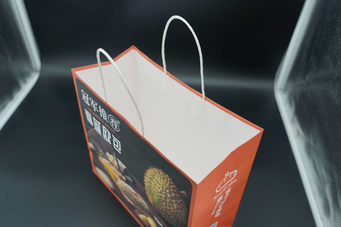 Printing Small Bulk Paper Bags With Handles Recyclable sustainable