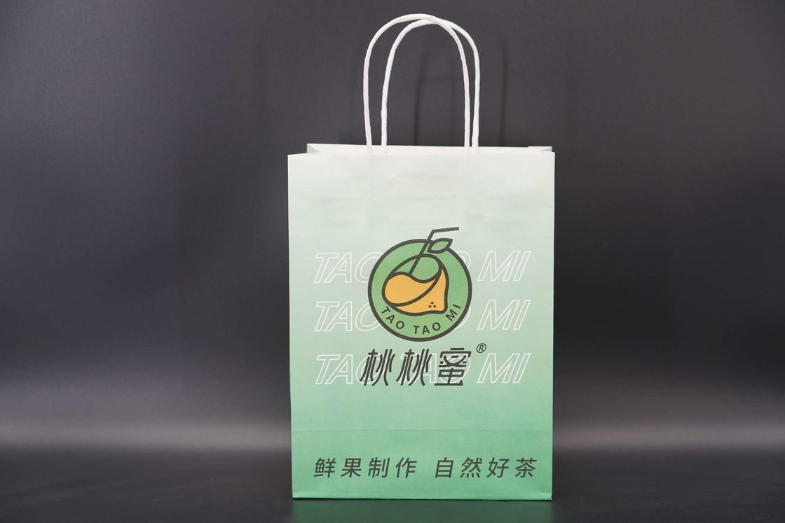 Versatile packaging Kraft Paper Grocery Bags With Handles Twisted