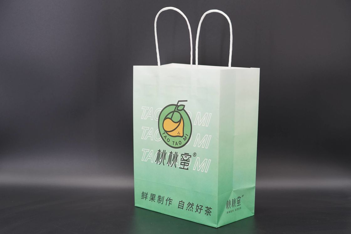 Versatile packaging Kraft Paper Grocery Bags With Handles Twisted