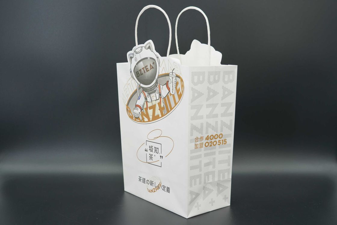 Custom Recycled Paper Printed Shopping Bag Packaging Gift Shopping Paper Bags