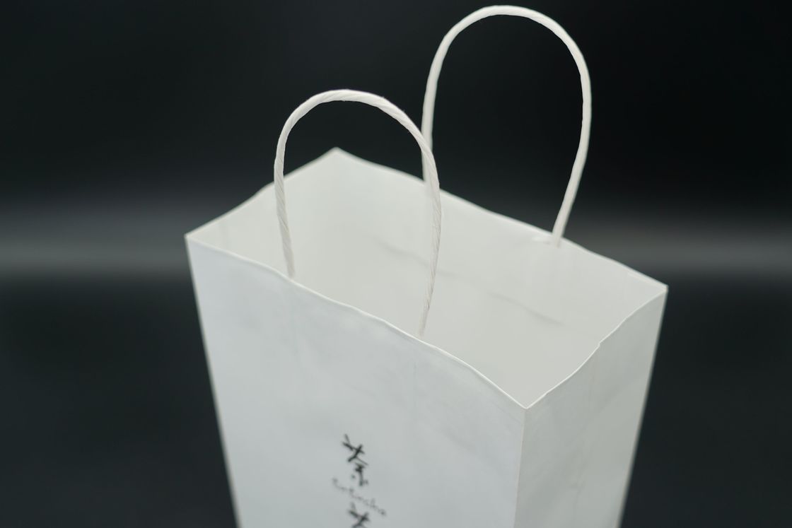 Custom Factory Price Lovely Gift White Kraft Paper Bag Fancy Design Wist Kraft Paper Bag
