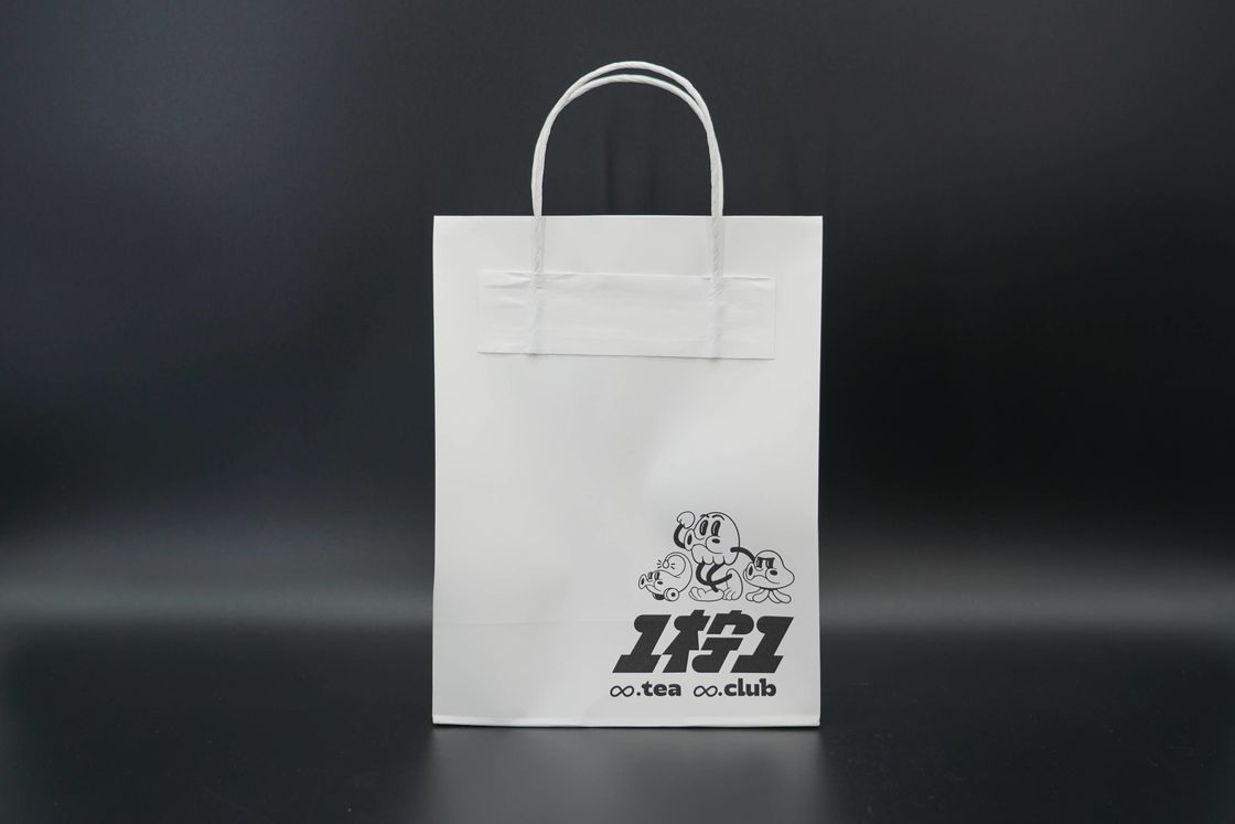 Wholesale Catering Milk Tea Cake Packaging Kraft Paper Portable Takeaway Bag Lunch Bag