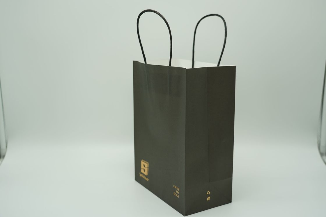 New Arrival Plain Handbag Carry Gift Colored, Brown Kraft Black Colorful Paper Bags With Handles For Packaging Package