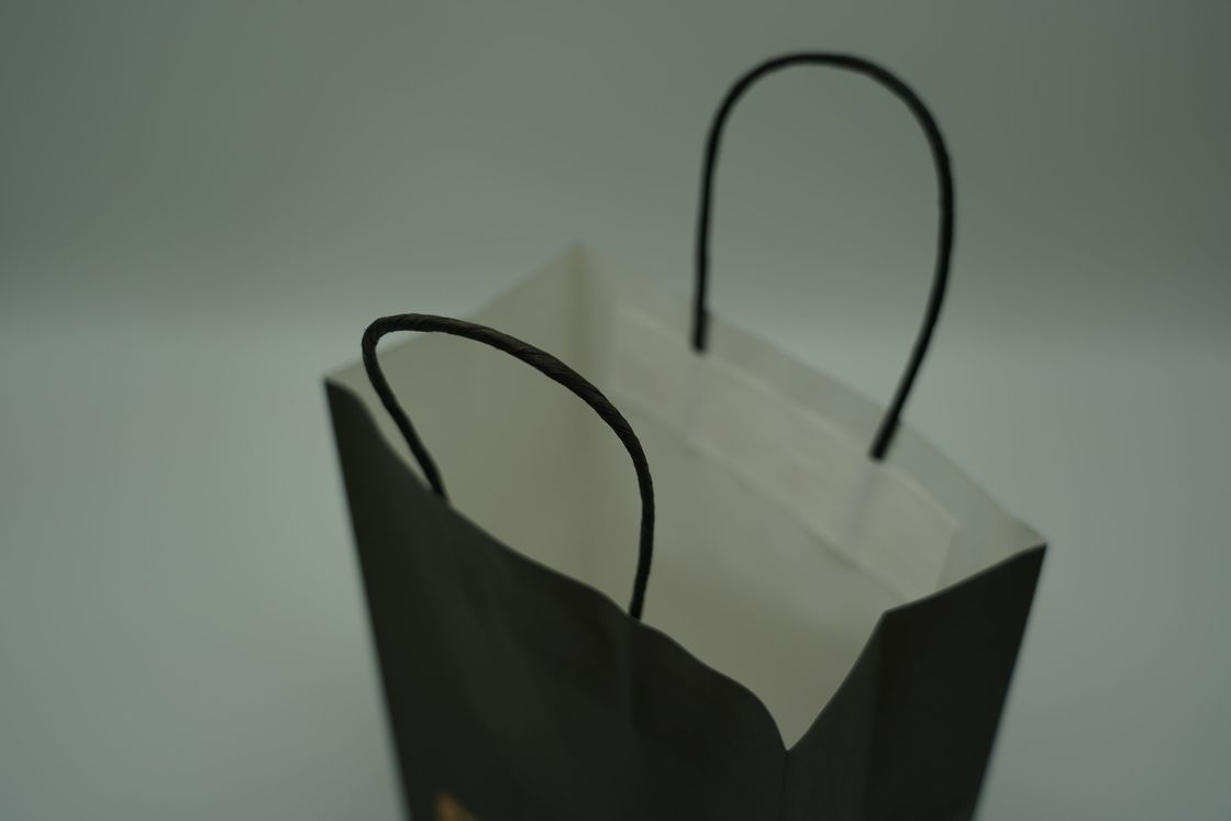 New Arrival Plain Handbag Carry Gift Colored, Brown Kraft Black Colorful Paper Bags With Handles For Packaging Package