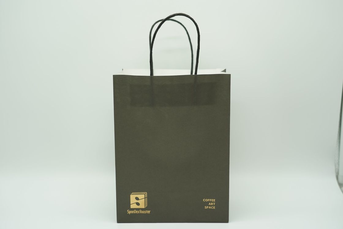 New Arrival Plain Handbag Carry Gift Colored, Brown Kraft Black Colorful Paper Bags With Handles For Packaging Package